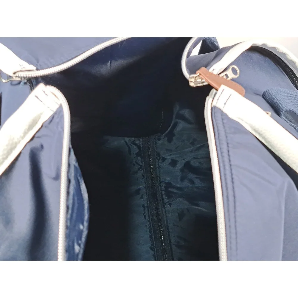 Polo Ralph Lauren Navy Blue Nylon Convertible Garment Bag Duffel Large Pony